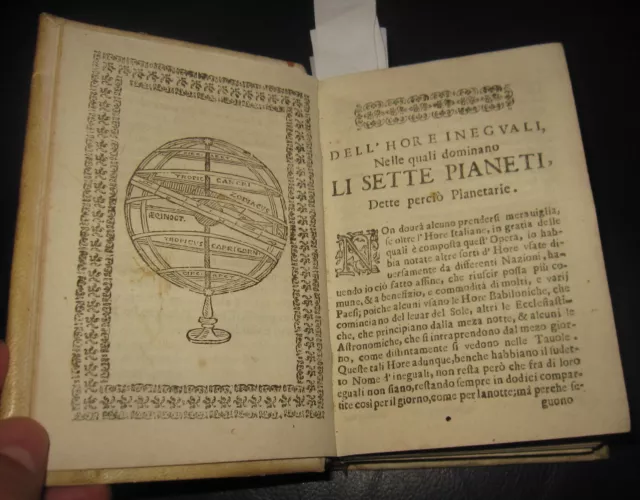 1681 Gaetano Moretti  Tavole dell'hore planetarie perpetue. Alchimia, scienza.