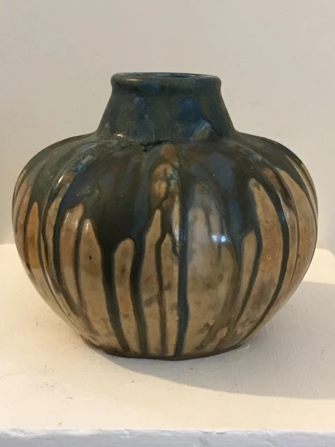 Vase en grés "Art Déco" flammé - G. Méténier - non signé -
