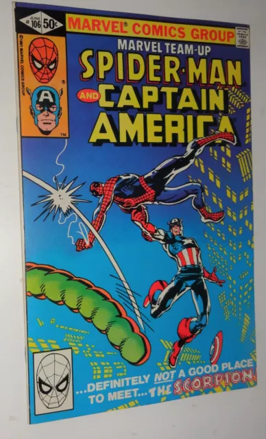 Marvel Team Up #106 Spider-Man Captain America Nm 9.4