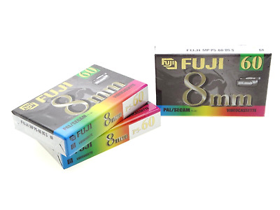 Nuevas cintas de video Fuji 8 mm P5-60 (paquete de 3) - calidad superior - franqueo gratuito en el Reino Unido
