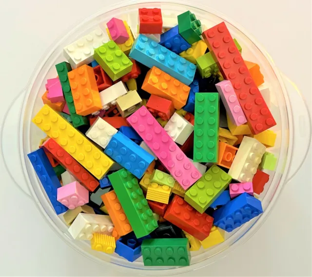 50 LEGO Basic Bricks 2x2 2x3 2x4 Bulk Lot Mix Colors Large Big Buy 4 Get 1 FREE