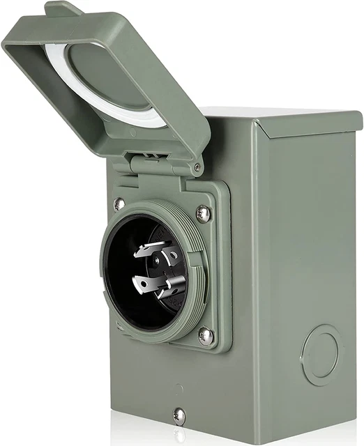 30A GENERATOR POWER Inlet Box NEMA 3R Generator Outlet Box for Outdoor
