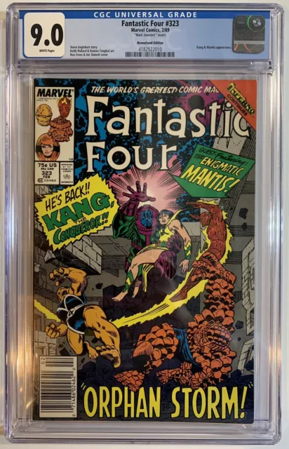 Fantastic Four #323 Cgc 9.0 Vf/Nm Newsstand-Mark Jewelers Insert-Kang Mcu