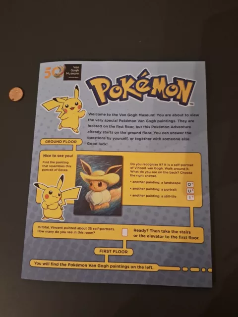 Pokémon at the Van Gogh Museum Leaflet