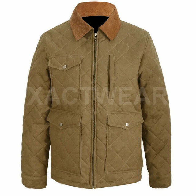 YELLOWSTONE JOHN KEVIN Costner Quilted Cowboy Style Cosplay Mens Cotton