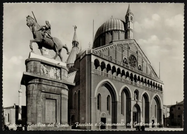 AD0156 Padova - Città - Basilica del Santo - Facciata e Monumento al Gattamelata