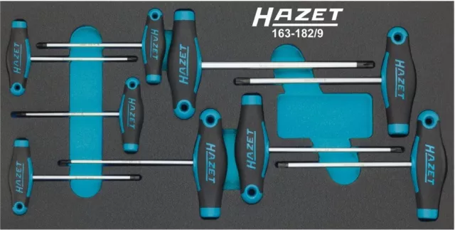 HAZET Destornilladores Con Mango en T Interior Torx Perfil 9-teilig 163-182/9