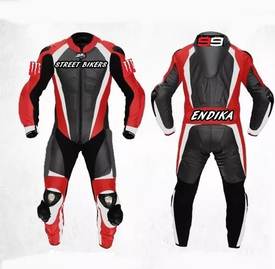 Mens A Grade Leather Motorcycle 1PC Suit Motorbike Rider Racing Armour Sports AB