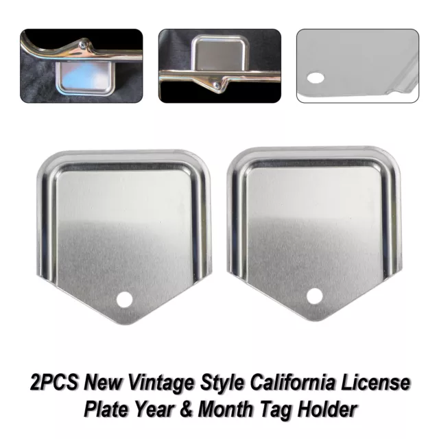 2PCS New Vintage Style California License Plate Year & Month Tag Holder