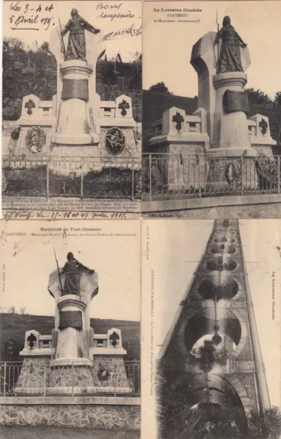 FONTENOY-SUR-MOSELLE Lot of 4 Antique Postcards