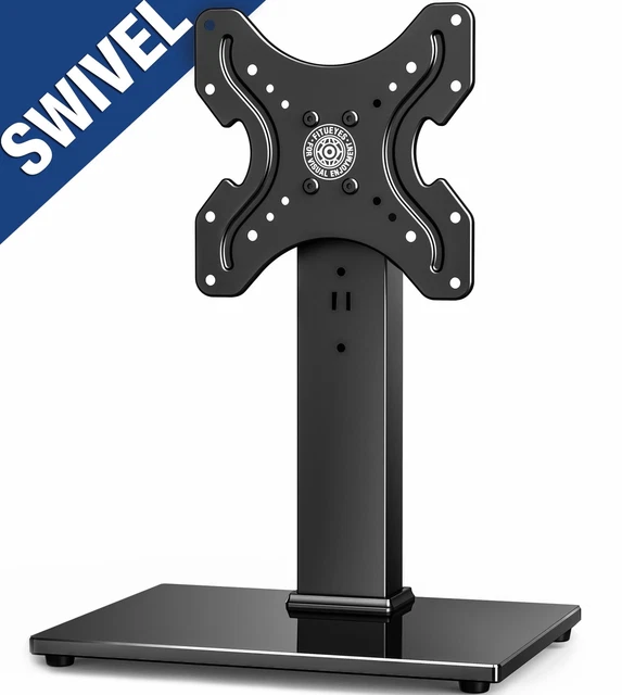FITUEYES UNIVERSAL TV Countertop TV Stand with Swivel Bracket. 30.51