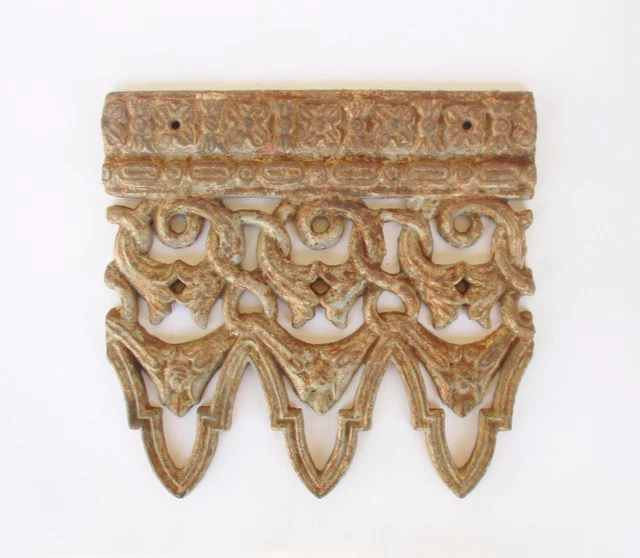 Antique lambrequim decorative architectural ornamental iron piece