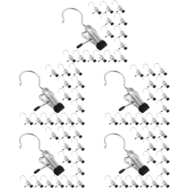 75 Pcs Clothes Clamp Wig Hook Clip Metal Shower Curtain Hooks Clothes Hook