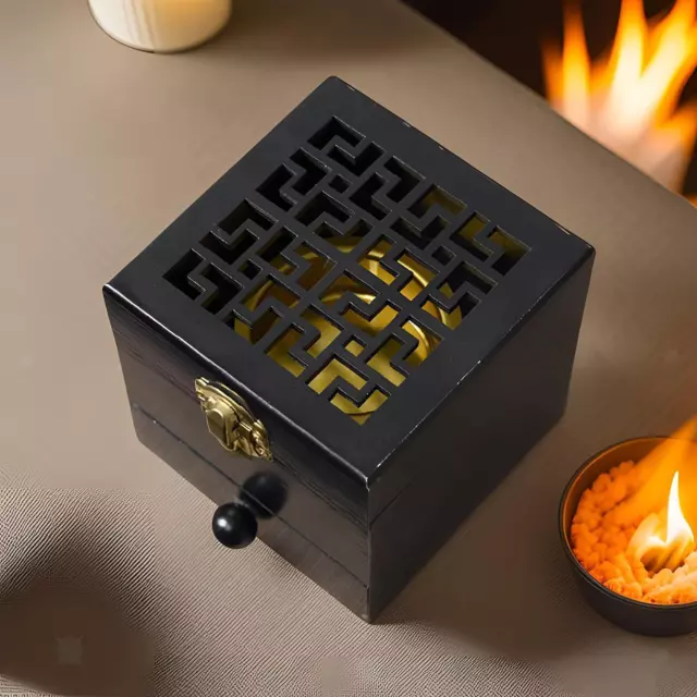 Boîte de brûleur d'encens en bois, encensoir en bois, cône de méditation