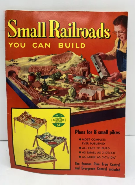 Pequeños ferrocarriles que puedes construir 1954 revista mesas Westcott pistas planos 8 picos