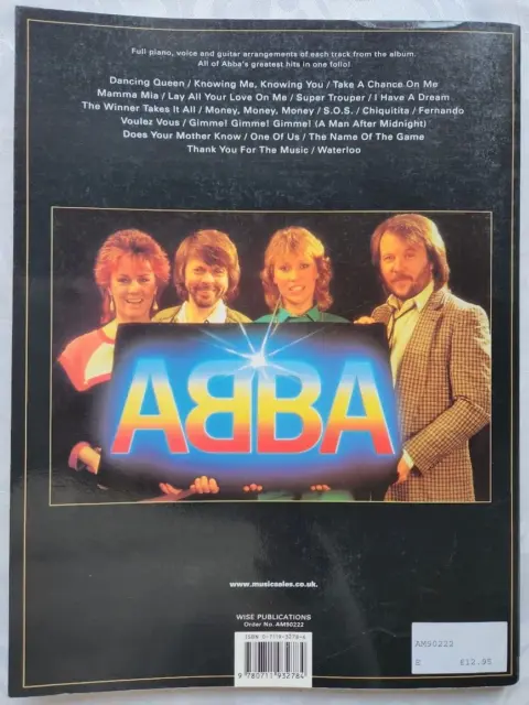 ABBA mit GOLD für KLAVIER, GITARRE (AKKORDE), VOKAL - WISE - SEHR GUTER ZUSTAND 2
