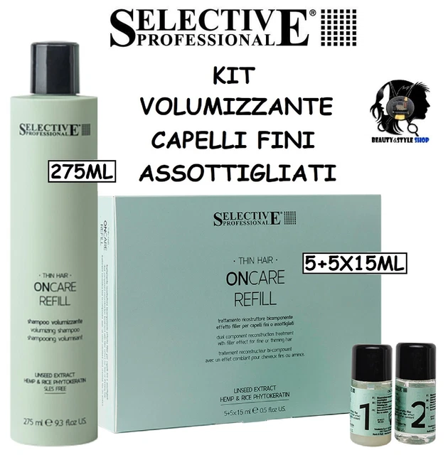 Fiale + Shampoo Volumizzante Capelli Fini Sottili Selective Professional Refill