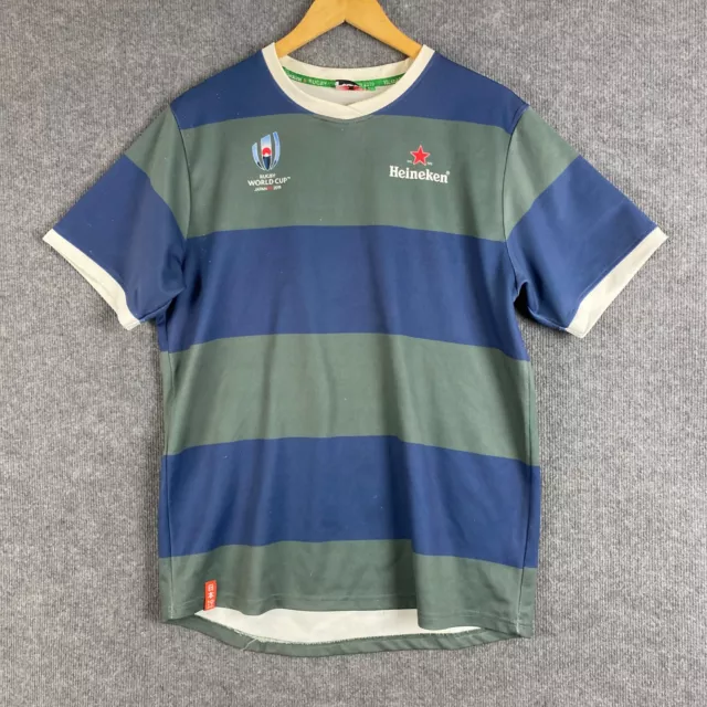 Rugby World Cup Japan Jersey Mens XL Grey Blue Jumper 2019 Heineken Adult