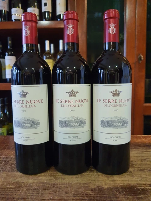 3 Bott da 0,75 LE SERRE NUOVE 2020 BOLGHERI ROSSO ORNELLAIA 93/100 Robert Parker