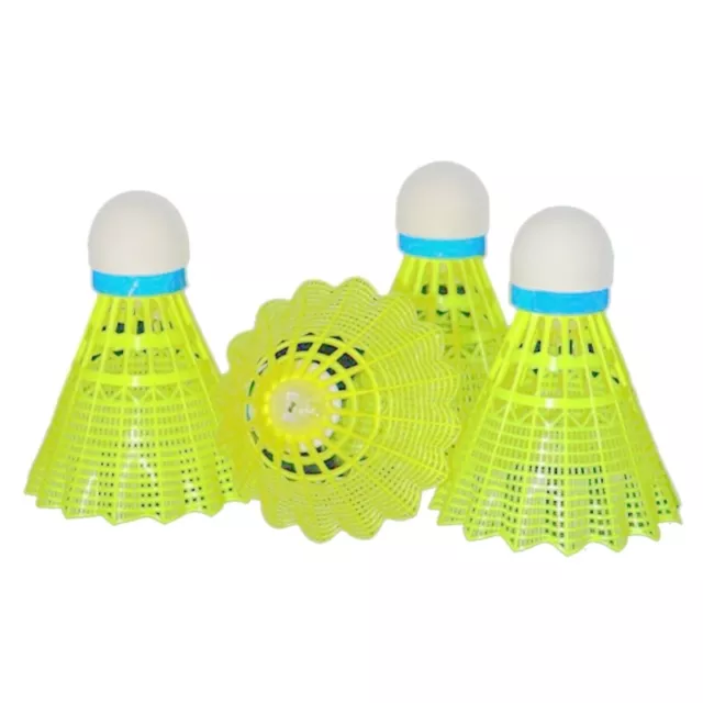 4Pcs Dark Night Glowing Birdies Lighting Badminton Shuttles Fitness Shuttlecock