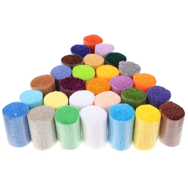 30 rollos hilo de tejer hilo precortado poliéster niño colorido hilo artesanal