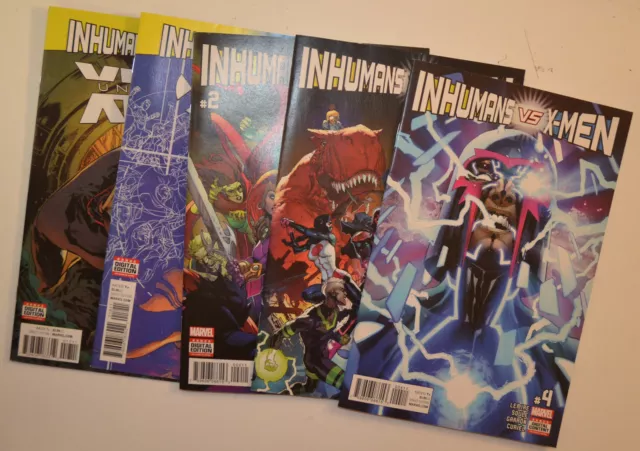 Inhumans vs X-Men Lot 5 #2,3,4,Uncanny 17,Extraordinary 18 Marvel 2017 Comics