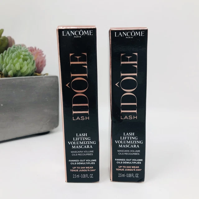 2 x Lancome Lash Idole Mascara Black Travel 2.5ml/.08oz ea New in Box