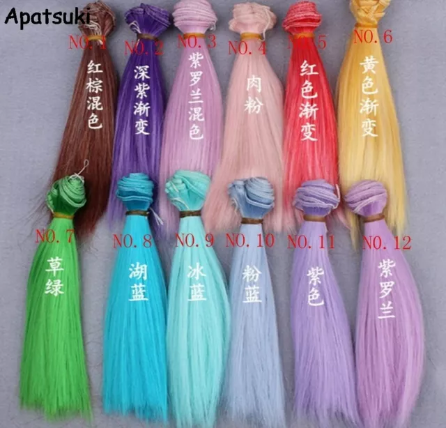 15cm*100cm Doll Wigs hair For 11.5" Doll For BJD/SD Wire Straight Hair Wigs Toy