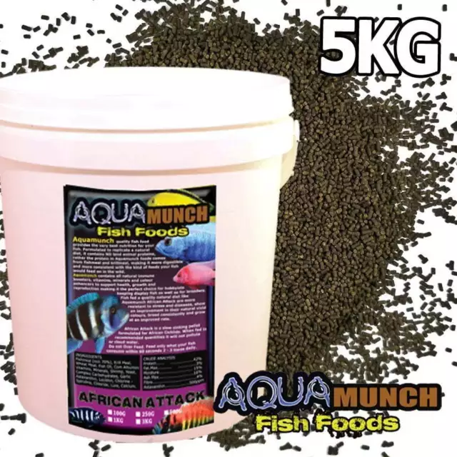 FKC Aqua African Attack Cichlid Small Sinking Aquarium Fish Food Pellets 5KG
