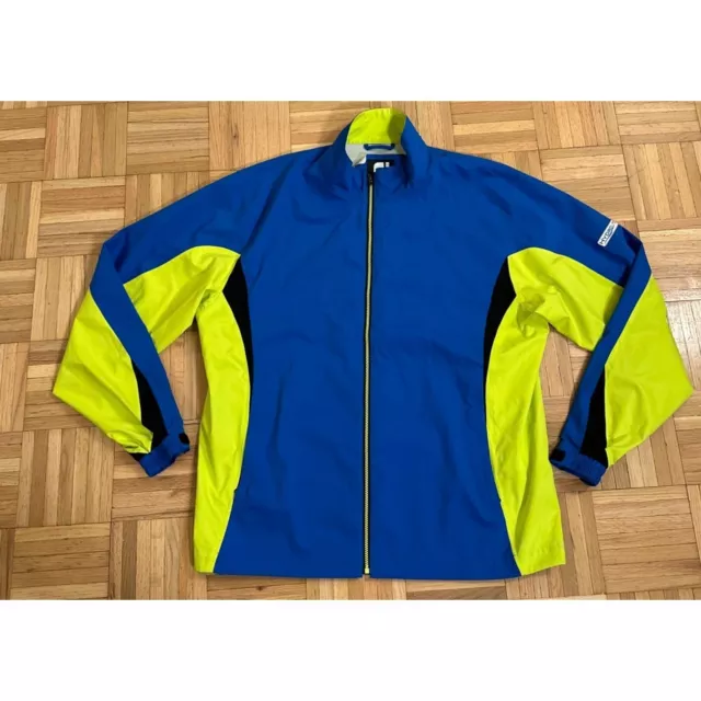 FOOTJOY HYDROLITE PERFORMANCE Golf Jacket Mens Large Blue/Neon Green ...