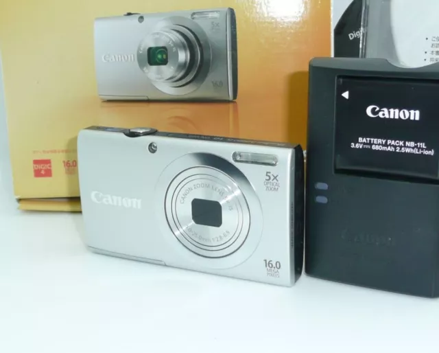 Canon PowerShot A2400 IS HD 16.0MP Digital Camera Used From Japan W/Box