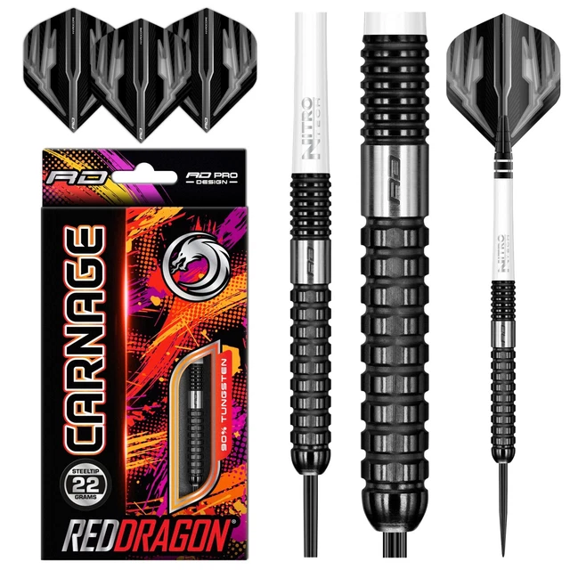 RED DRAGONu2122 Amberjack Tungsten Darts Set 21g,24g,26g,28g,30g , Flights
