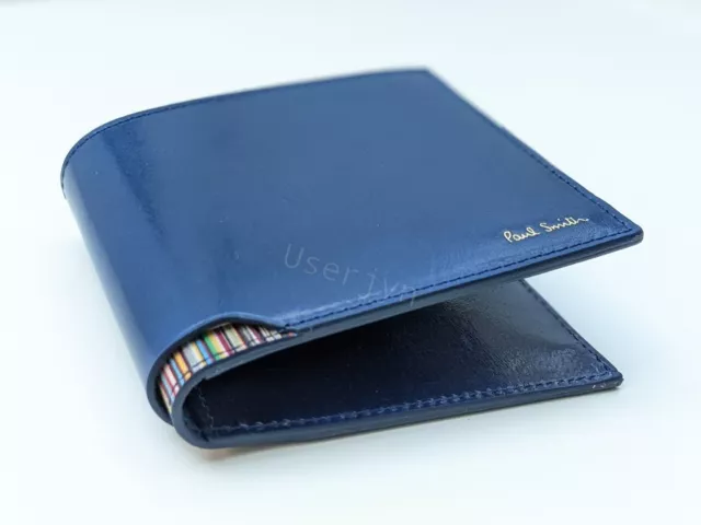 Paul Smith Wallet - BNWT Royal Blue Signature Multi Stripe Corner RRP