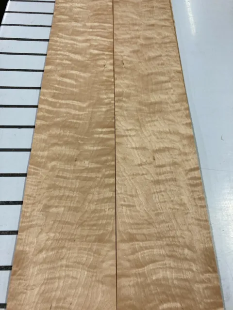 Figured Birch Wood Veneer 2 sheets 41'' x 6'' 514Q