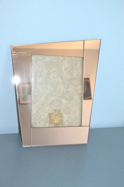 Cadre Porte-photos Miroir à Poser - Format Rectangle Argenté 21,5x16,2cm - Occasion Excellent état