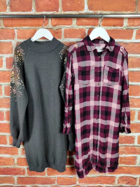 Girls Bundle Age 9-10 Years Next River Island Dress Set Jumper Shirt Kids 140Cm