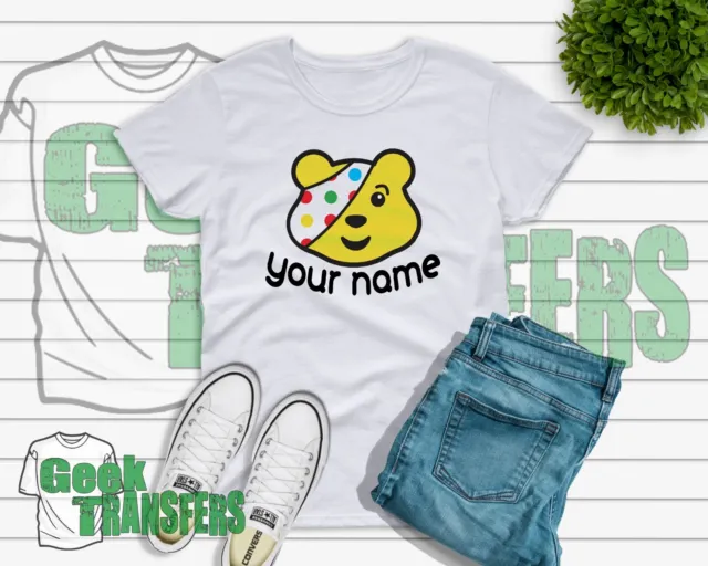 Children in Need - Pudsey personalizzato - T-shirt beneficenza - Pudsey Bear il tuo nome