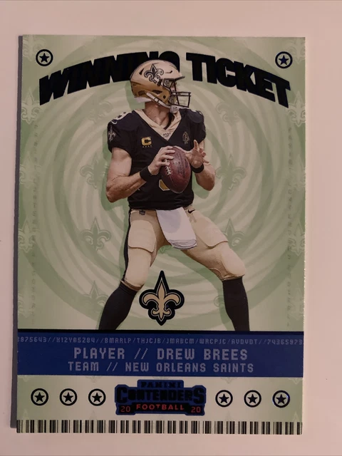 2020 Panini Contenders Winning Ticket Drew Brees #WT6 Sapphire 🏈🏈