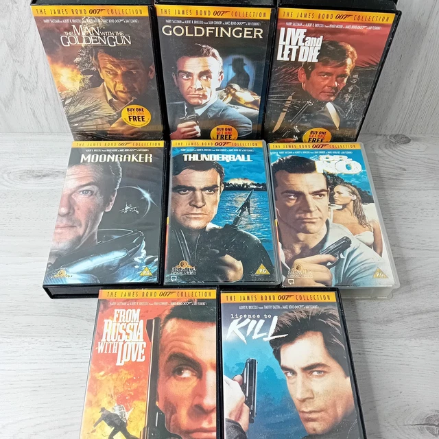 JAMES BOND 007 Vhs Bundle Tape -Rare Retro Movie Series Vintage Lot 8 ...