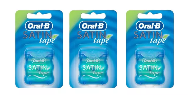 ORAL B SATIN TAPE MINT 25M - Pack of 3