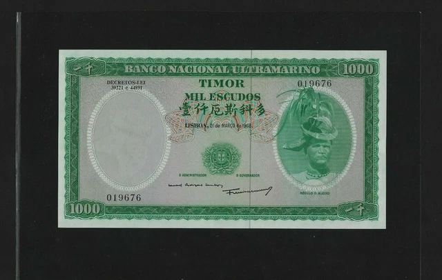 Portugal Timor 1000 Escudos 1968 P-30 GEM UNC