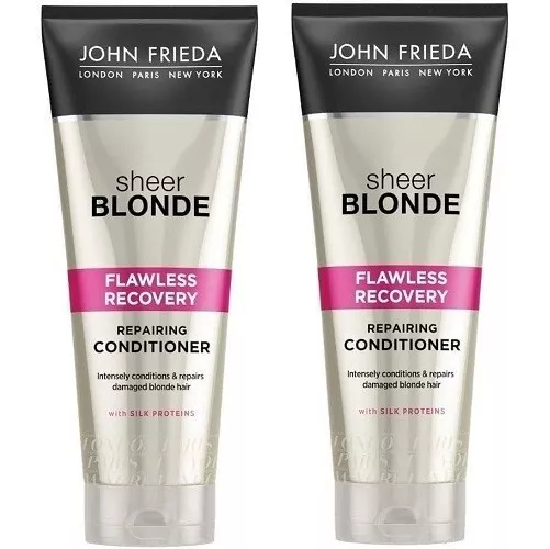 John Frieda Sheer Blonde Flawless Repairing Conditioner 250ml Pack of 2
