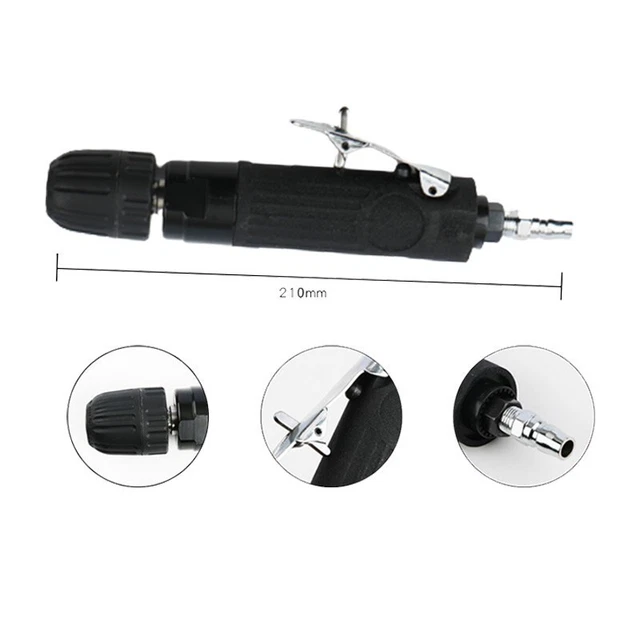 Hohe Präzision Pneumatischer Bohrer 1/4" Air Straight 3/8"Chuck Einstellbar