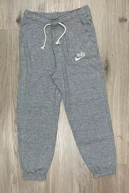 NIKE Women's Vintage Gym Capri Jogger Light Grey CJ1824-063 Size XS