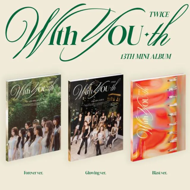 TWICE [WITH YOU-TH] 13th Mini Album CD+POSTER+Book+Photo+6 Card+Sticker+POB+GIFT