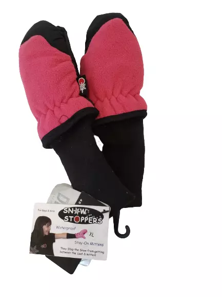 Snow Stoppers Girls Pink Mittens, Thinsulate Waterproof-Insert, Fleece  Sz XL