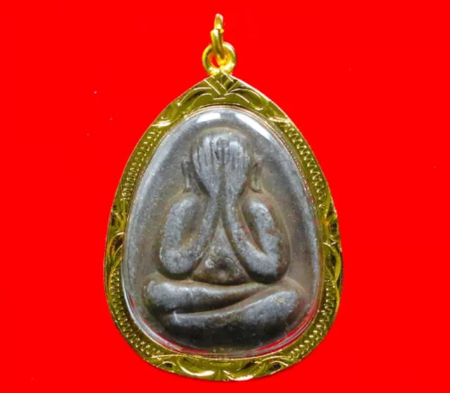 Thai Amulet Phra Pidta Jumbo Talisman Luang Pu Toh Buddha Magic Charm Pendant