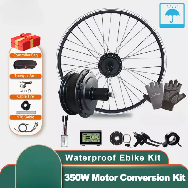 36V 48V 350W E-bike Front Rear Motor Wheel Conversion Kit with 16 -29 Inch 700C