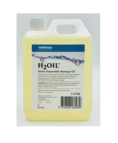 Melrose H2Oil Water Dispersible Massage Oil 1 Litre (1L) H2 Oil