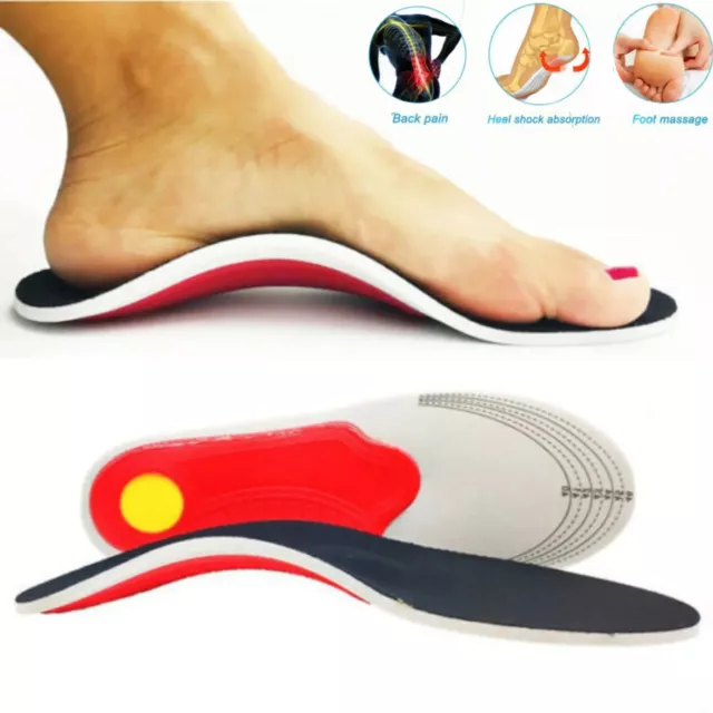 Orthotic Insoles for Arch Support Plantar Fasciitis Flat Feet Back & Heel Pain